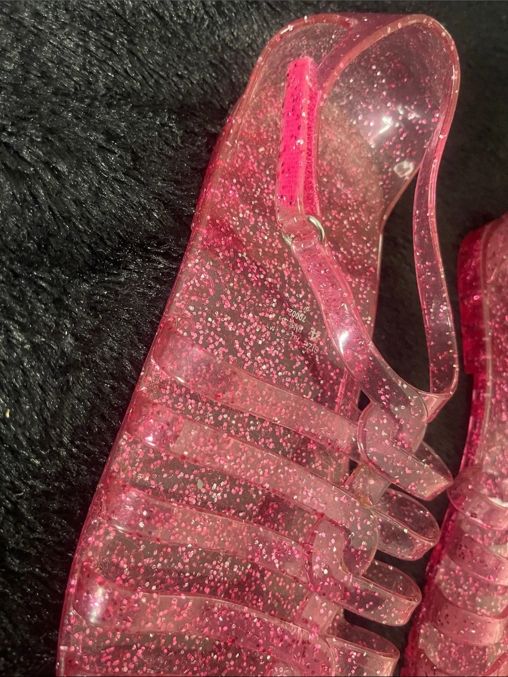 The Children's Place Pink Glitter Jelly Sandals for Kids